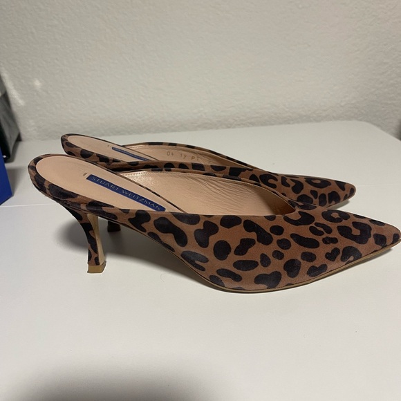 🐆Stuart Weitzman Cheetah Calf Hair Suede Heels • Size 7 • Rare Chic Print - Picture 9 of 10